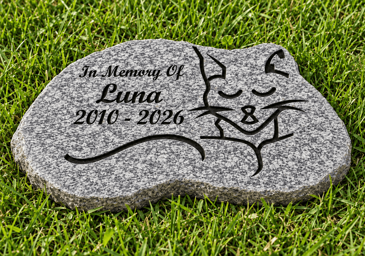 Grey Pet Cat Memorial
