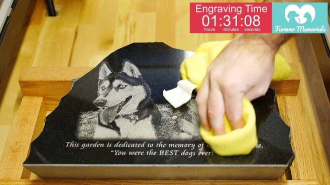 Engraving Granite Pet Memorial / Onyx & Chase / Rustic (Large)